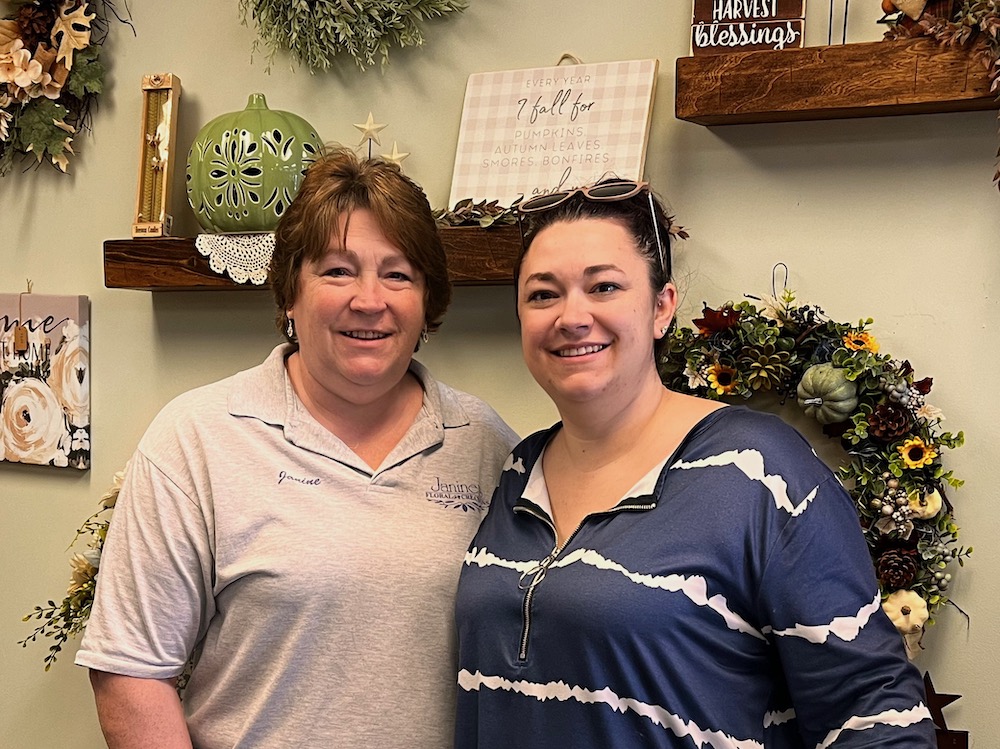 Photo of owners of Janine's Floral Creations. 