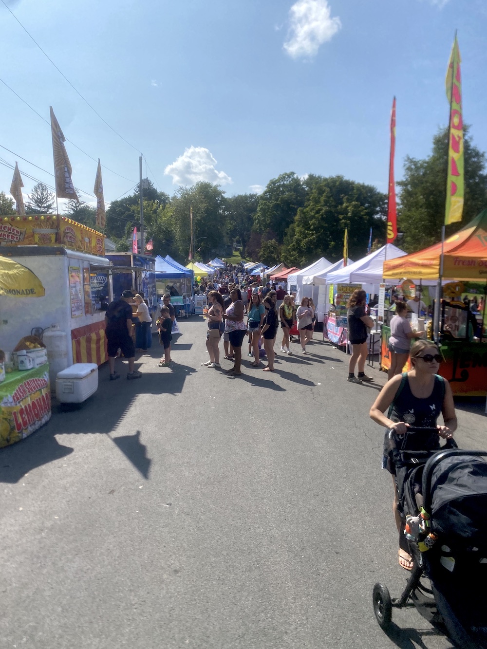 The Friendship Festival's vendor row. 