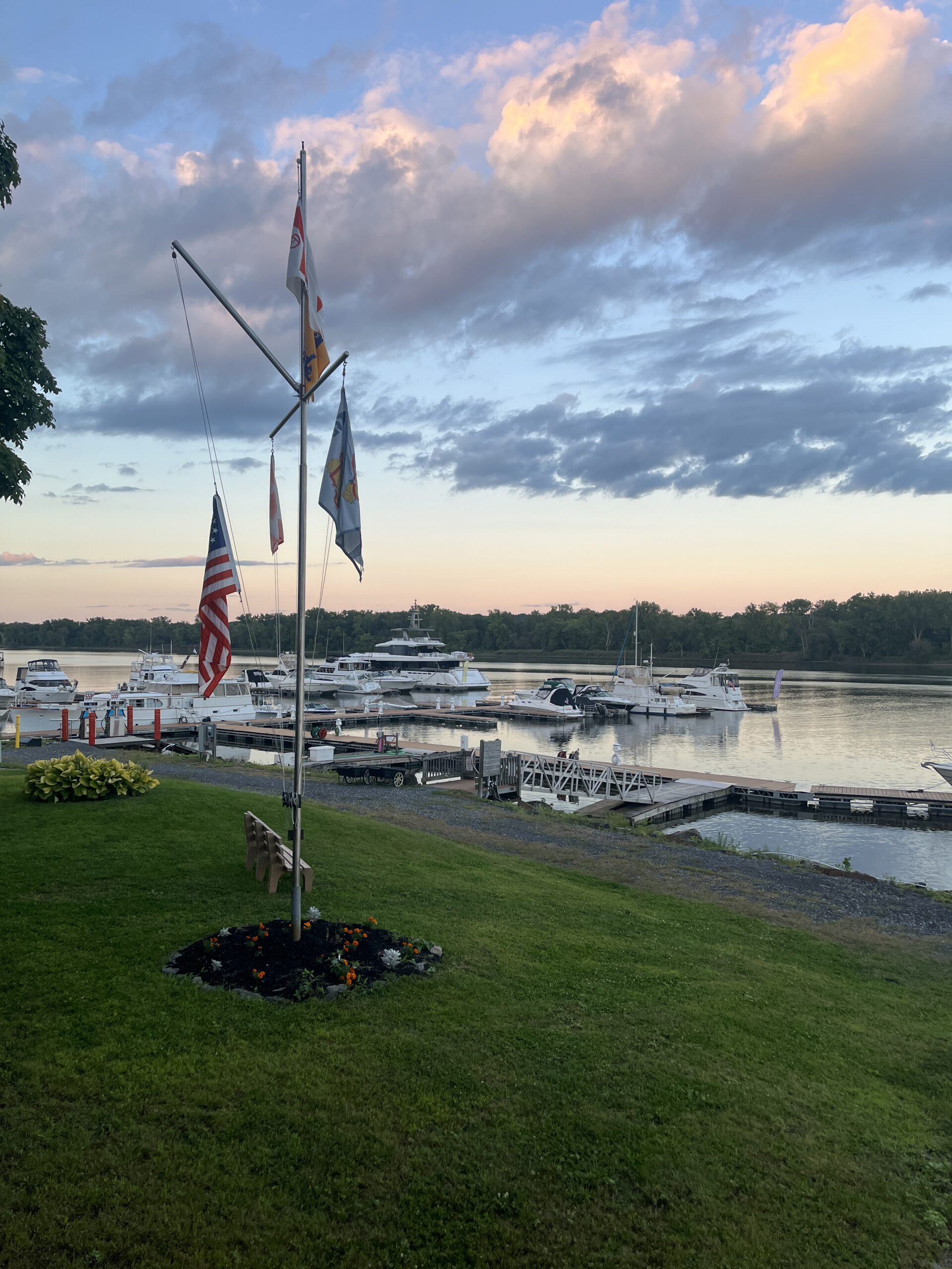Marina on the Hudson River next to Boathouse Grille